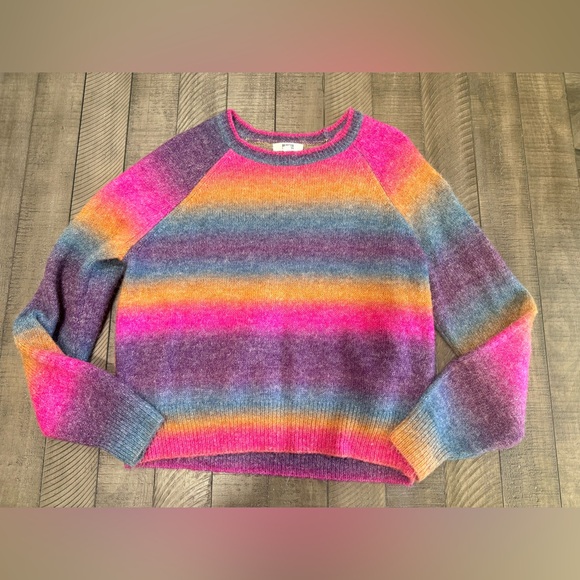 🌈 BB Dakota by Steve Madden Rainbow Knit Sweater XL – NWOT - Picture 3 of 6
